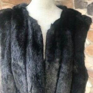 Black Faux Fur Vest
